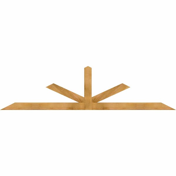 Ekena Millwork Saratoga Rough Sawn Timber Gable Bracket, Western Red Cedar, 96"W x 24"H x 2"D x 4"F, 6/12 Pitch GBW096X24X0204SAR00RWR - main
